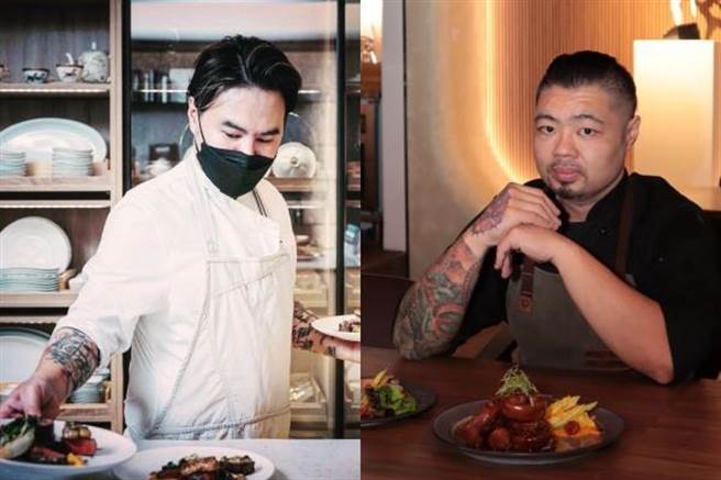 NK. Restaurant邀请《料理之王》第一届冠军陈首宏（左）担任客座主厨，与餐厅主厨邓弘伟共创限定料理。（NK. Restaurant提供）