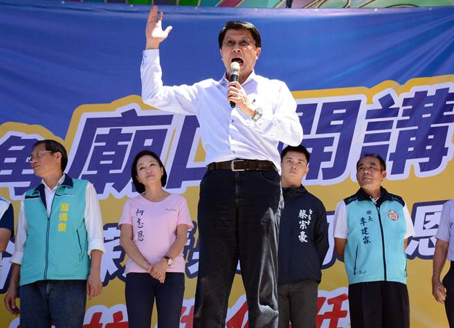 藍營屏東首場造勢，謝龍介突表態：力挺侯友宜出線。(林和生攝)