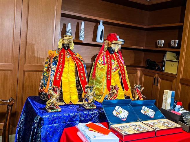 梧栖朝元宫妈祖遶境5日驻驾台中港酒店，并入住40坪总统套房。（台中港酒店提供）