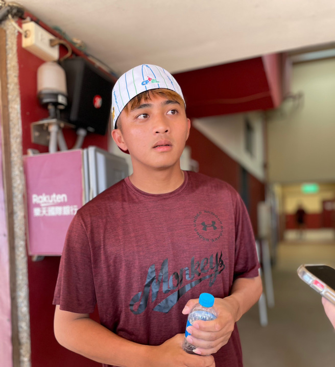 乐天桃猿范柏絜。（毛琬婷摄）