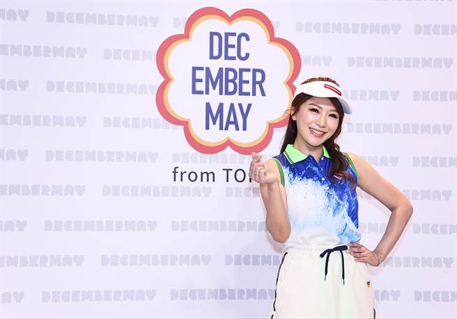 佩甄身穿高尔夫球装，十分俏丽。（罗永铭摄）