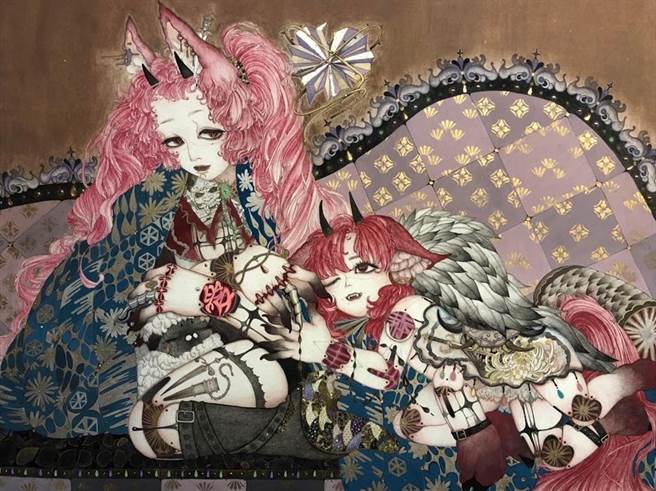 玄奘大学艺创系学生庄舒茹的平面绘画作品（玄奘大学提供／陈育贤新竹传真））