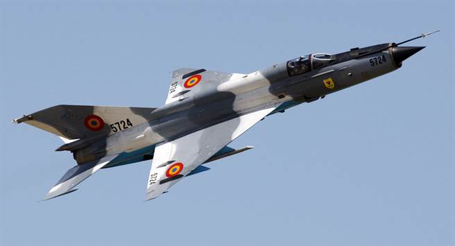图为米格-21（MiG-21）战机示意图。（路透社）