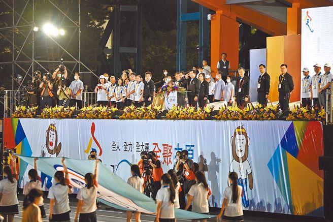 总统蔡英文6日晚间出席112学年全国大专校院运动会，宣布本届全大运正式开始。（中时资料照／陈梦茹摄）