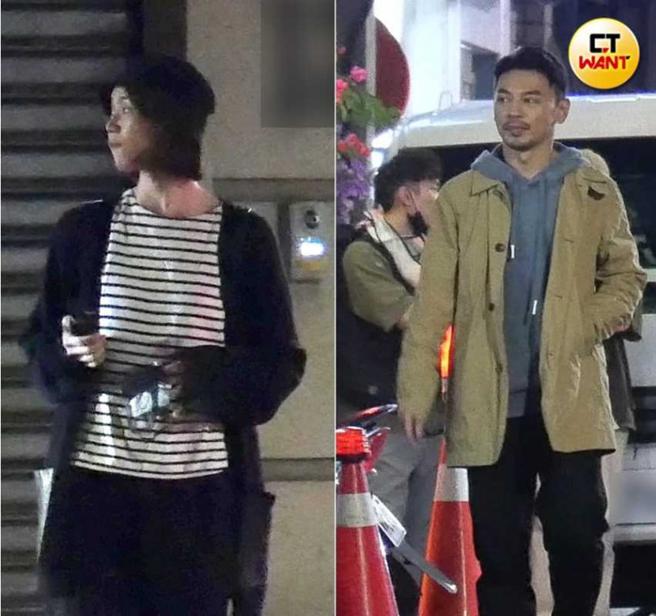 凌晨一点，锺瑶和阿Ken收工，锺瑶也换了一身轻便私服离开。（图／本刊摄影组）