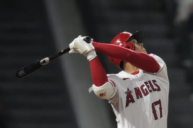 天使队大谷翔平打击率重回3成。（美联社）