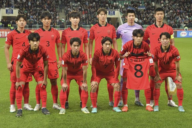 韩国足球队。（美联社资料照）