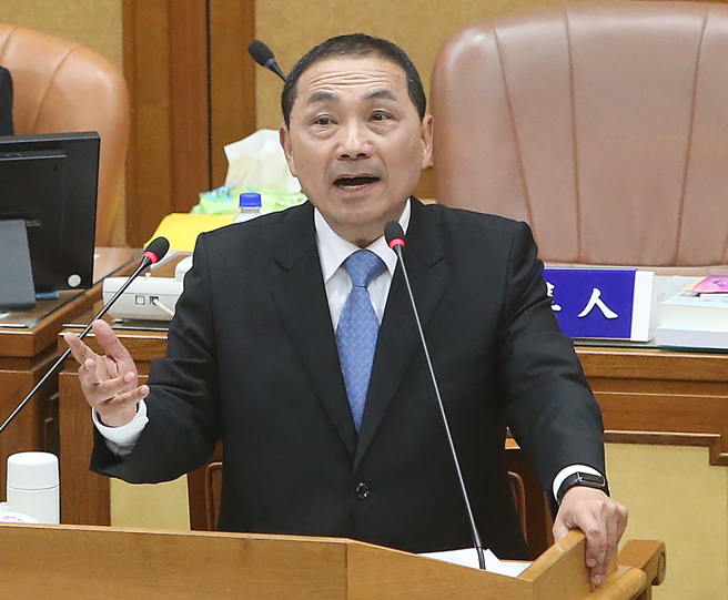 新北市長侯友宜（見圖）9日出席新北市議會第4屆第1次定期會議備詢。（趙雙傑攝）