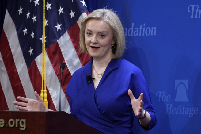 英國前首相特拉斯預計5月16日訪台。（資料照／美聯社）