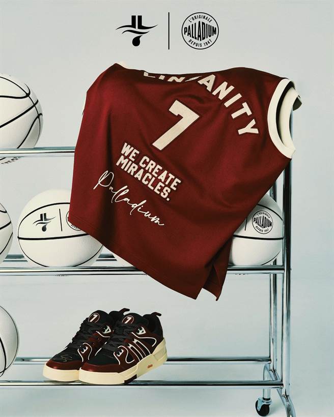 PALLASLAM J.L. PLG 客场球衣配色，红黑配色营造復古时髦魅力。（PALLADIUM提供）