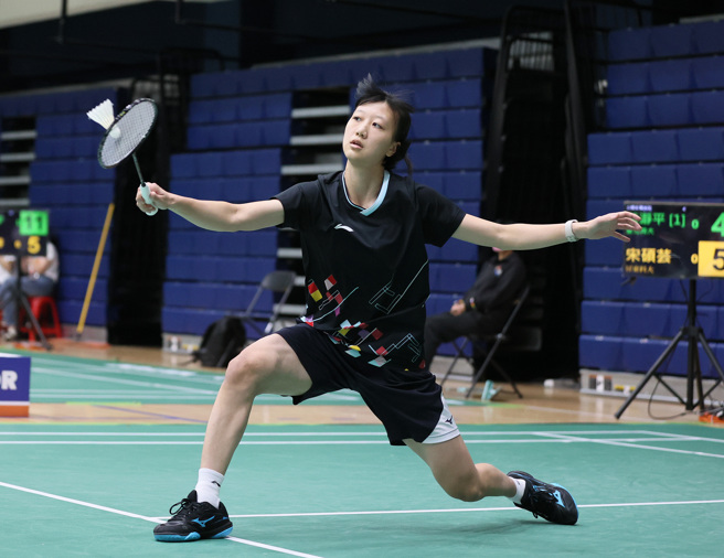 112全大运羽球公开女生组女单金牌台北商大黄瀞平。（中原大学提供）