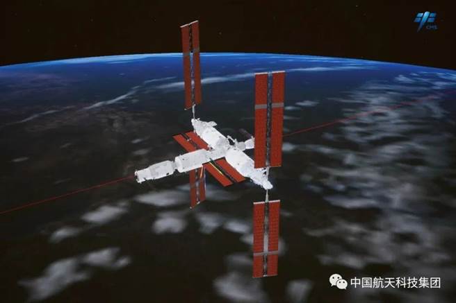 天舟六號貨運太空船與太空站組合體完成交會對接，運送「貨物」大不同。（中國航天科技集團）