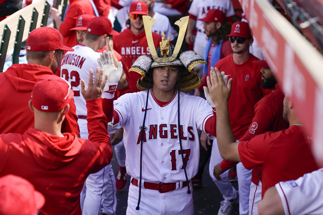 大谷翔平本季第8轰出炉。（美联社）