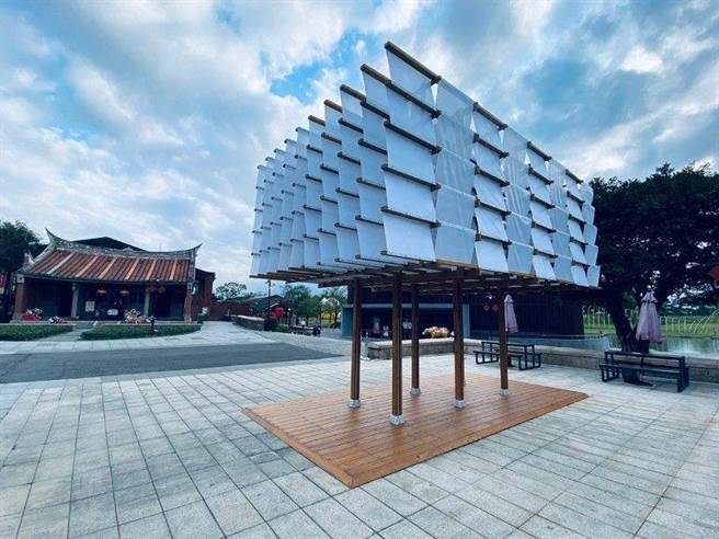 「仁爱帆城」现存新北市客家文化园区，丰富园区艺术景观。（北市观传局提供／张芷瑜台北传真）
