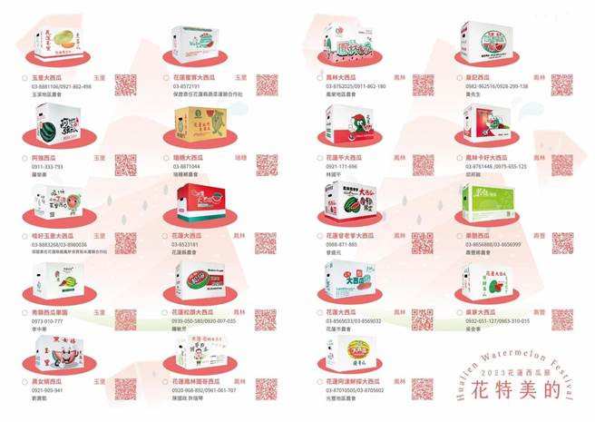 县府印制大西瓜DM一同推广花莲好瓜。（花莲县府提供／王志伟花莲传真）