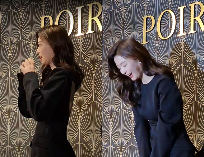 全智贤零P生图在网上疯传，被发现有双下巴仍被盛讚41岁状态有多绝。（图／摘自MNHSports YouTube频道）