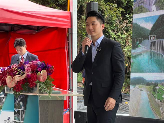 蔣萬安今出席翡翠水庫原水管隧道貫通典禮。（王揚傑攝）