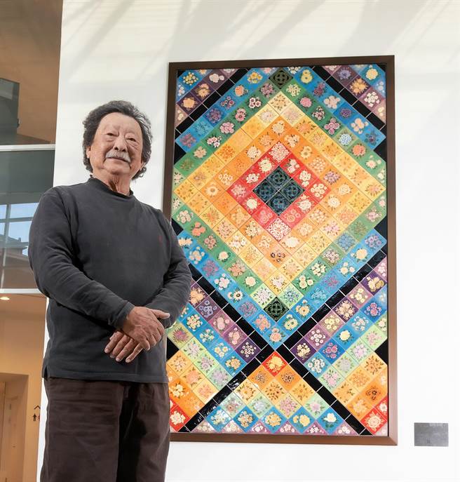 国家工艺成就奖得主苏世雄于台南市美术馆筹备时期，创作出〈绚烂南国　虹彩梦幻〉公共艺术作品。（文化局提供／洪荣志台南传真）