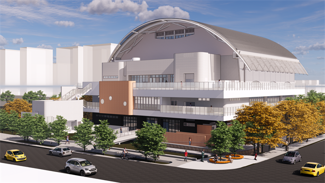 乌日全民运动馆目前规画地上3层空间及平面停车场，其中包括提供篮球、羽球使用的综合球场及全龄体能训练场、新型态健身房、韵律教室、瑜珈教室等多项运动空间。（台中市政府提供／潘虹恩台中传真）