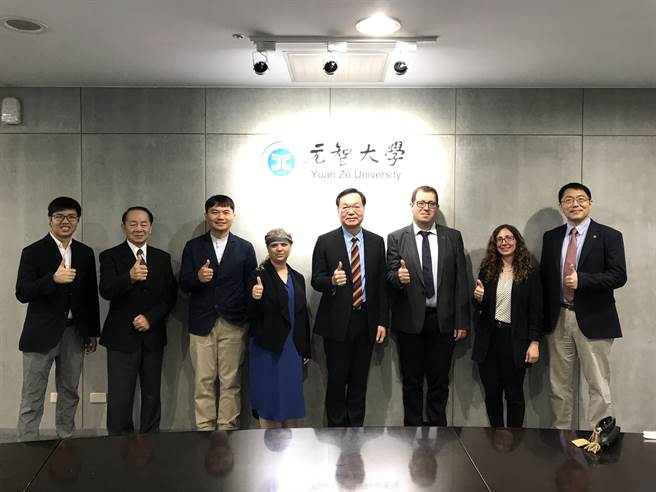 以色列阿里埃勒大学代表团至元智大学进行学术交流。（元智大学提供／蔡明亘桃园传真）