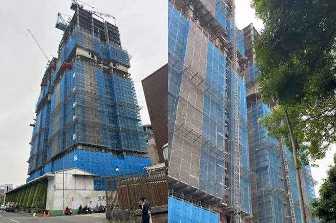 中捷翻版？南港工地「整捆建材」10楼高空掉落，2月后又工人坠楼。(民眾提供)