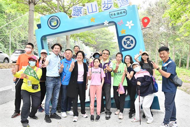彰化县员林市藤山步道运动人口多。（彰县府提供／孙英哲彰化传真）