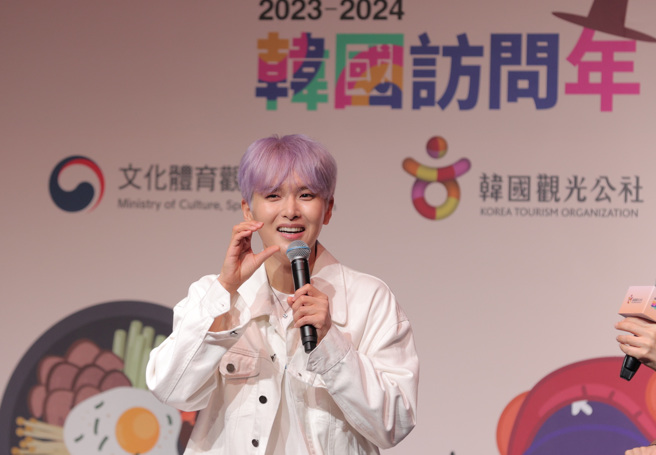 厉旭13日出席韩国文化观光大展，吸引破千名粉丝到场追星。（韩国观光公社提供）