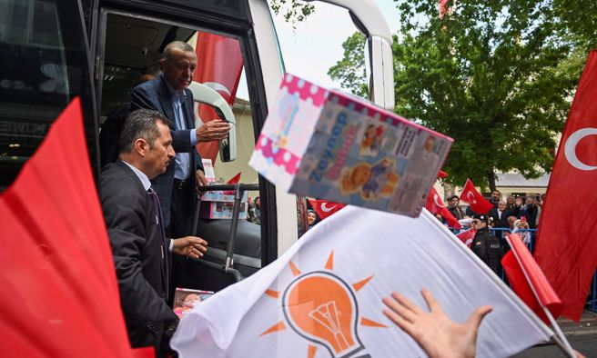 土耳其总统艾尔段（Recep Tayyip Erdogan）出席伊斯坦堡造势活动。(图/路透)