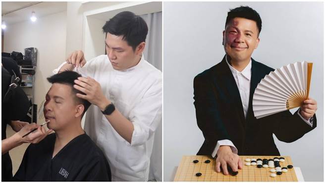 UBAH美学工作室为周俊勋重新规画整体造型，完美打造「围棋说书人」新形象。（高市府青年局提供／洪浩轩高雄传真）