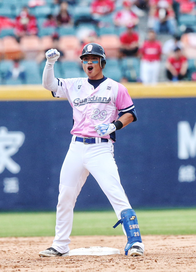 富邦悍将申皓玮。（陈怡诚摄）