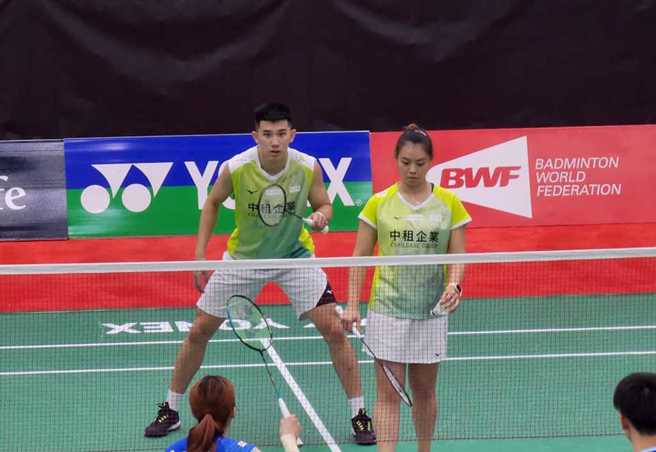 混双组合叶宏蔚／李佳馨在泰国羽球公开赛16强赛逆转胜大会第7种子。（资料照／取自中租企业羽球队粉专）
