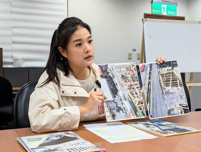 基隆市七堵区日前发生电杆塌陷意外，基隆市议员曾怡芳要求市府应以最高标准看待此一事件。市府15日回应，已要求业者停工，待厘清原因后才会准许復工。（张志康摄）