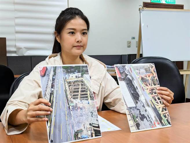 基隆市七堵区日前发生电杆塌陷意外，基隆市议员曾怡芳要求市府应以最高标准看待此一事件。市府15日回应，已要求业者停工，待厘清原因后才会准许復工。（张志康摄）
