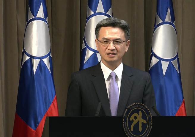 外交部发言人刘永健（取自外交部直播画面）