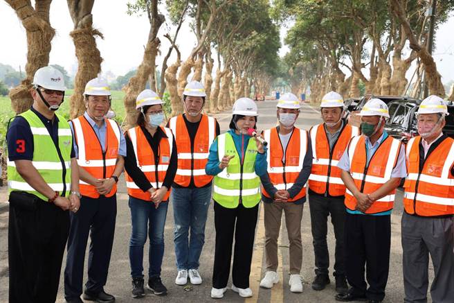 云林县政府打造芒果大道连结虎尾镇双都心，工程进度超前。（云林县政府提供／张朝欣云林传真）