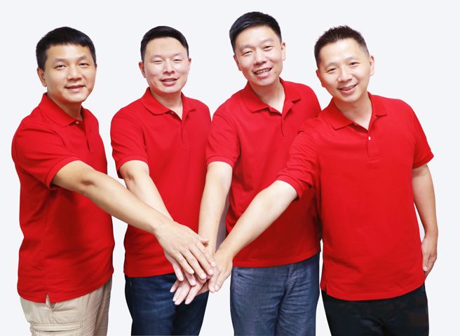 目前二代接班共有4人，发挥所长、明确分工，各司其职。(图/中祥食品提供)