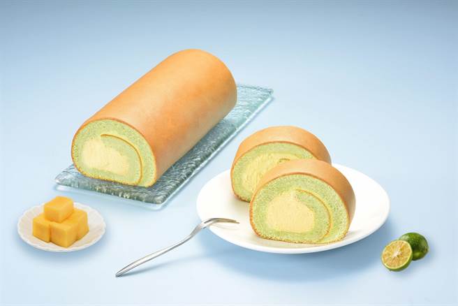亚尼克新品「法式青桔芒果生乳卷」，售价485元(18cm)，450元(12cm)。（亚尼克提供）