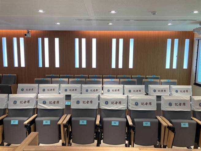台北地院首件國民法官審理案件，北院也在法庭特別設置了記者席供媒體旁聽（照片由台北地院提供）