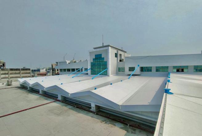 渔民服务中心中庭膜构(高雄市海洋局提供)
