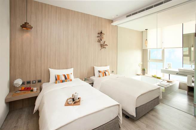 「旅行骑GoGo」住房专案，嘉义「桃城茶样子」标准双人房3379元起。（承亿文旅提供）