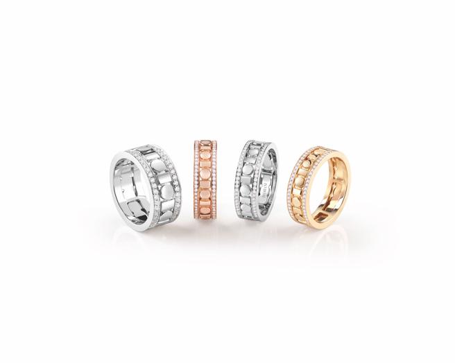 DAMIANI今年主推Belle Epoque Reel系列戒指，以电影的胶卷为灵感。（DAMIANI提供）