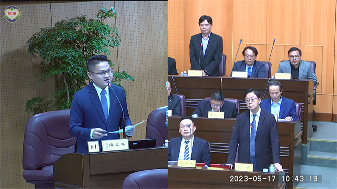 议员陈韦晔催生桃园市立联合医院。(蔡依珍摄)