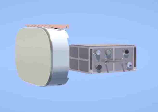 幽灵打击雷达採模组设计，就2个主要单元，发射端与供电运算系统。(图/Raytheon )