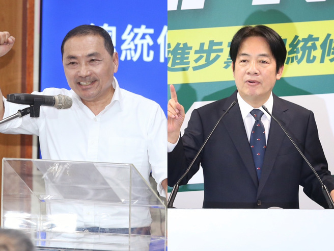 国民党徵召新北市长侯友宜(左)参选总统，民进党则派出党主席赖清德(右)角逐大位。(合成图/中时资料照)