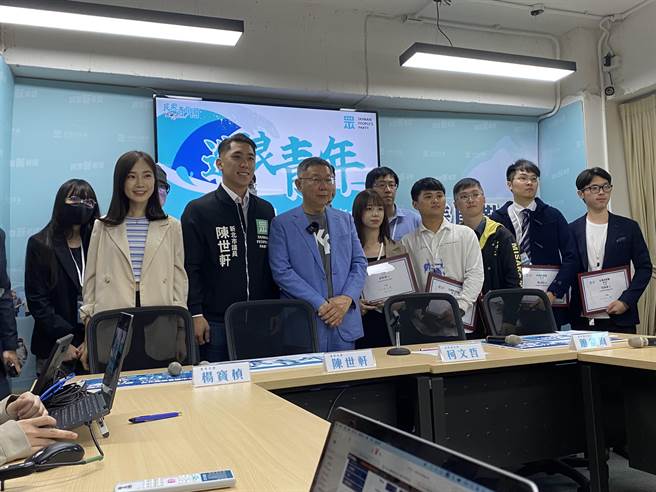 民眾党主席柯文哲今天出席青年委员会招募记者会。（杨亚璇摄）