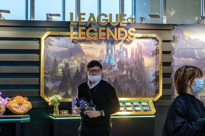 英雄联盟台湾展览摊位。（达志影像）