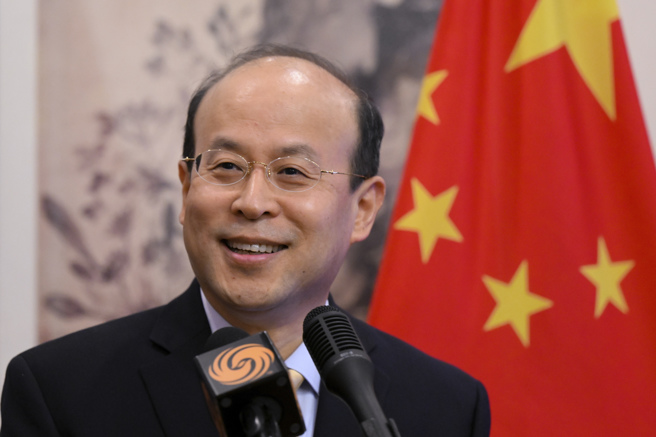 中国驻坎培拉大使肖千。(图/美联社)
