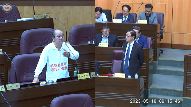 航空城评点争议，绿议员游吾和感嘆依法行政沦人治。(蔡依珍摄)