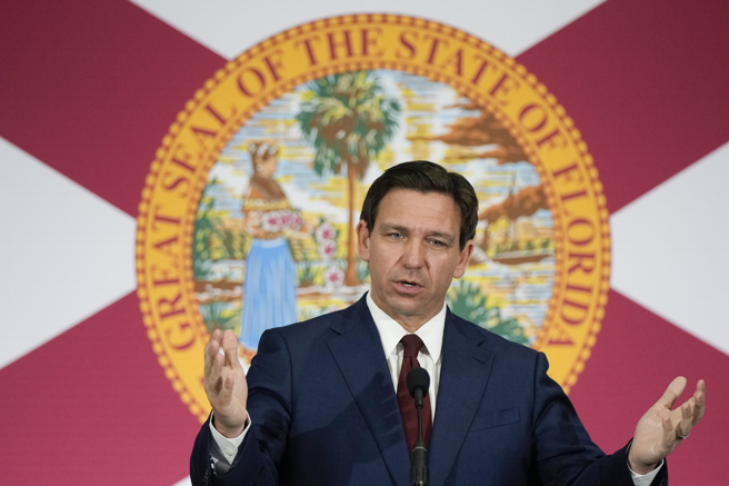 共和党籍佛州州长迪尚特（Ron DeSantis）。(图/美联社)
