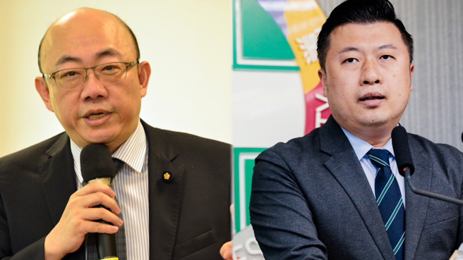 郭正亮（左）宣布退党，民进党发言人张志豪（右）回应了。（合成图，中时资料照）